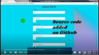 Voice Form is Here!!. Speech Recognition in web forms(JavaScript)