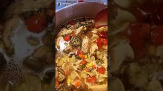 Chicken Noodle Veggie Soup from scratch : Fall Foods