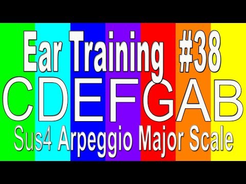 Mastering Intervals ear training exercise 38 |  Sus4 Arpeggio Root 1st Inversion Pattern 2