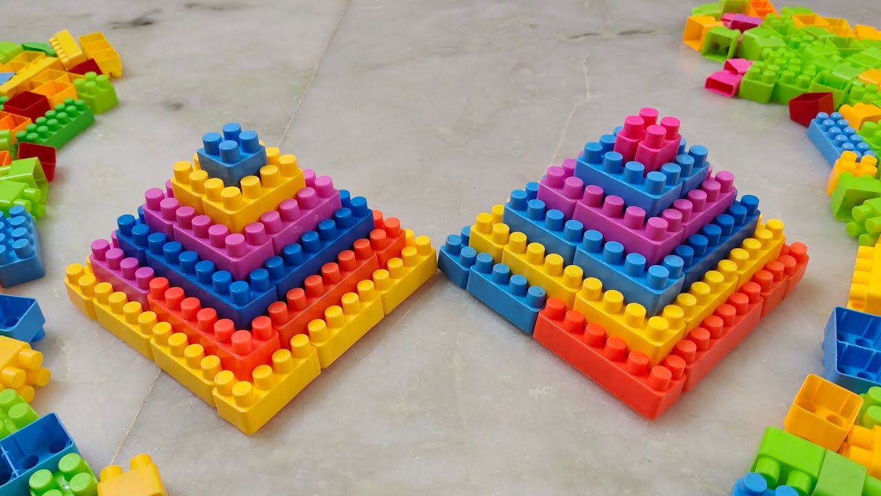 Satisfying DIY Pyramid ASMR/Building Blocks/block game/lego building blocks
