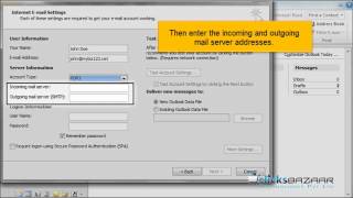 configuring a pop email account with ssl in outlook 2010