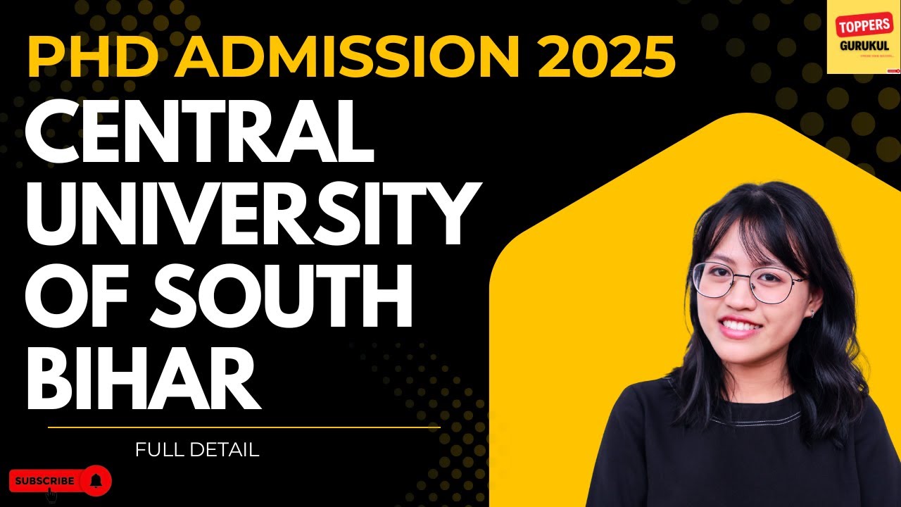 Central University of South Bihar | PhD Admission 2025 | Eligibility ...