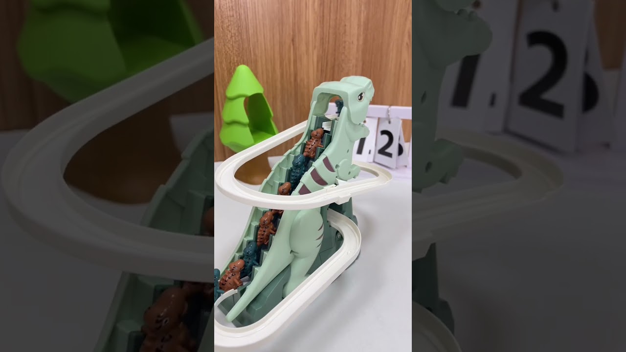 Dinosaurs climbing stairs: pure fun for kids! 