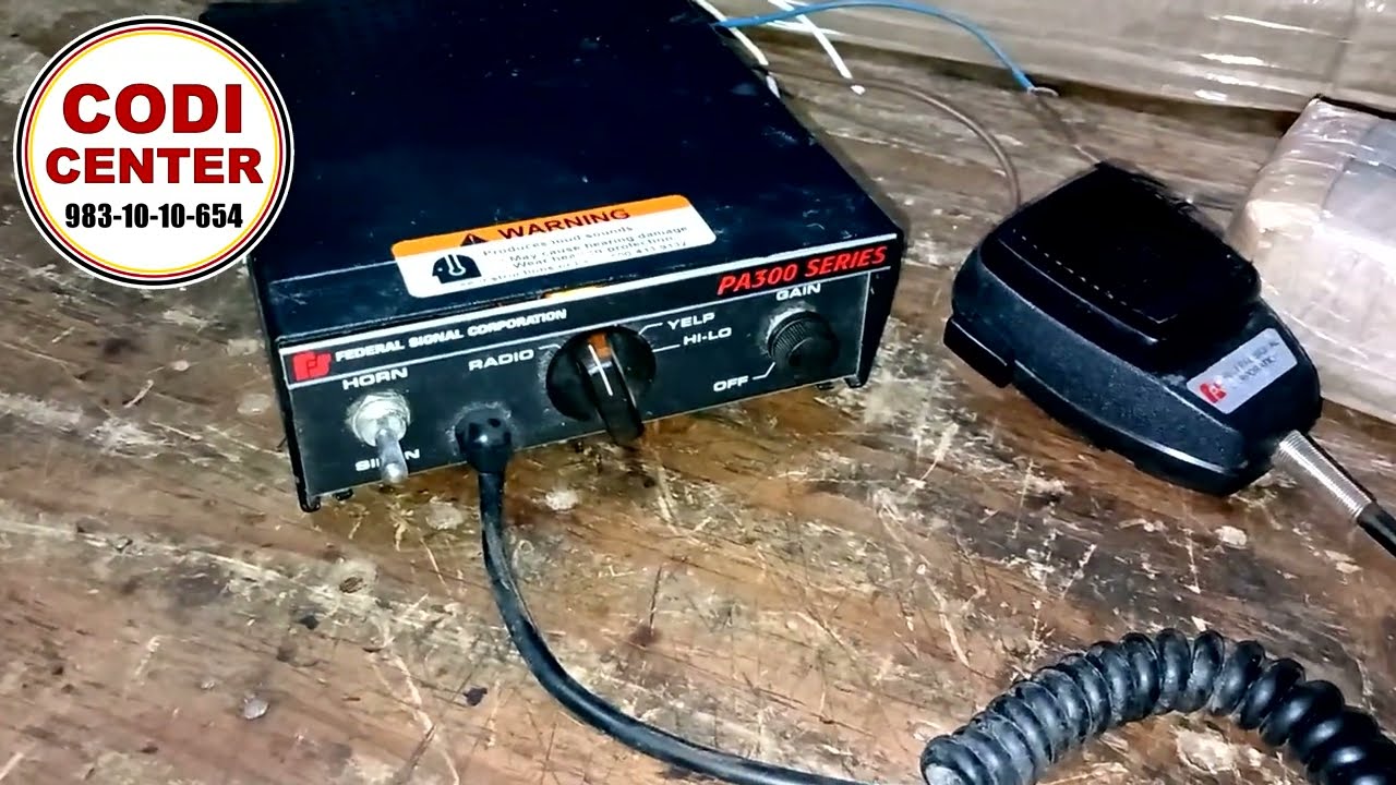 Siréna Federal Signal PA 300 – bez mikrofonu a zadního protikusu