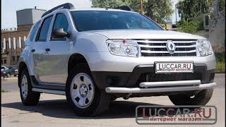 Защита переднего бампера двойная диаметр трубы 63/51 мм Renault Duster (ППК)