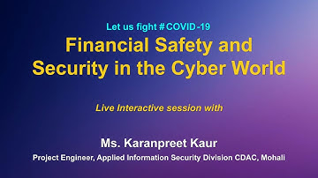 Webinar on ICT Tool :  "Financial Safety and Security in the Cyber World