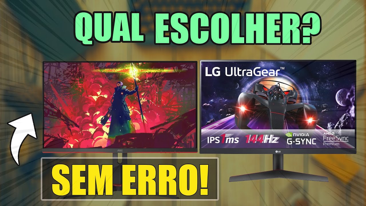 Melhor MONITOR GAMER 144HZ para COMPRAR. LG ULTRAGEAR ou AOC HERO G2 ...