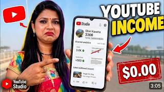 $57 Earned 💰 But YouTube Earnings Still ZERO 😱 | Monetized Channel Part-3