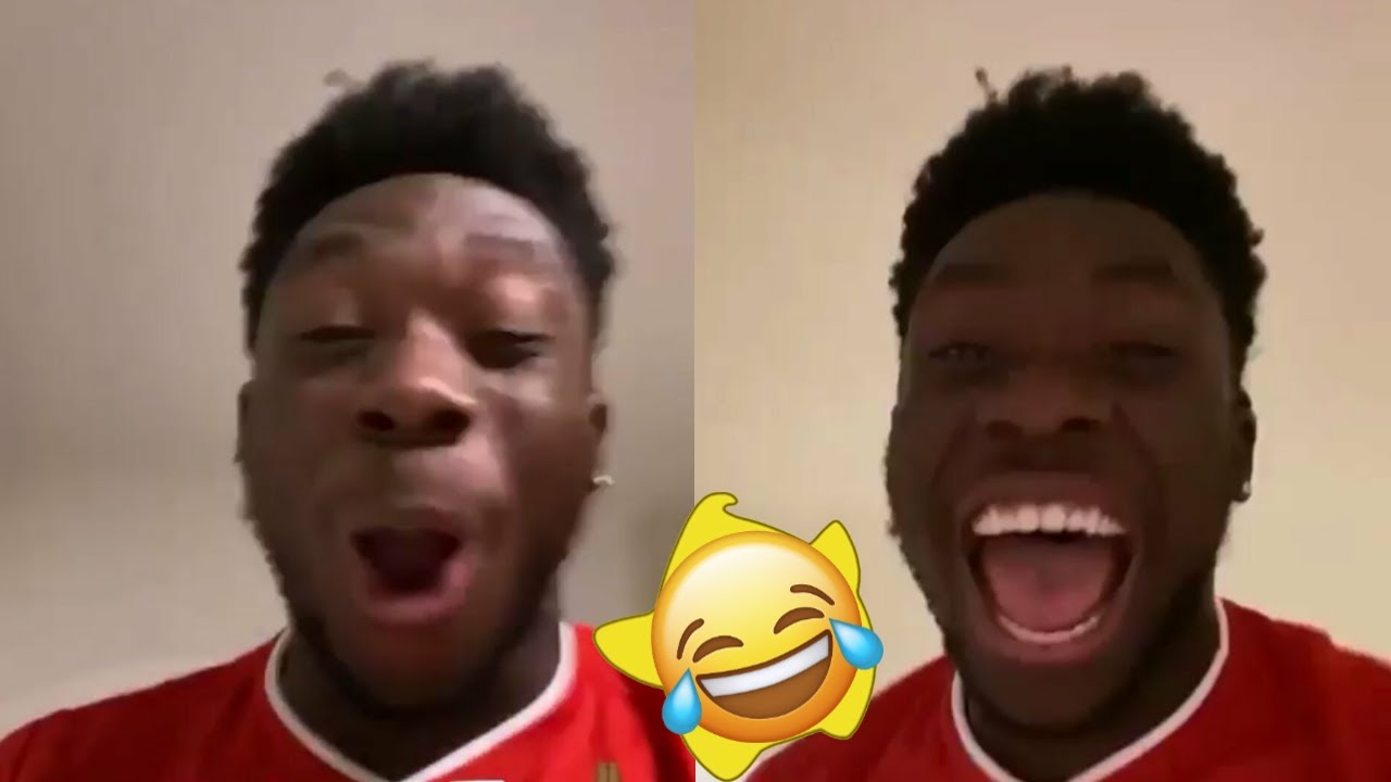 Alphonso Davies Reaction to David Alaba's equaliser against Borussia Dortmund