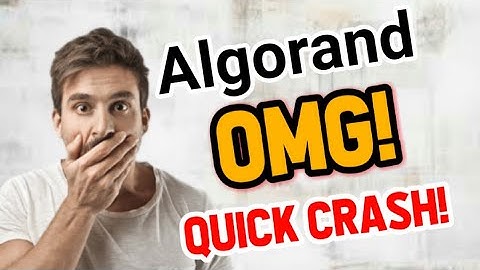 Algorand Quick Crash || Algo Price Prediction! Algo Today Update