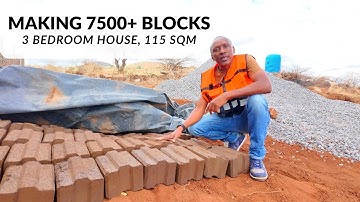 Making Building Blocks from Soil! The Start of a 3-Bedroom Home (Part 1)
