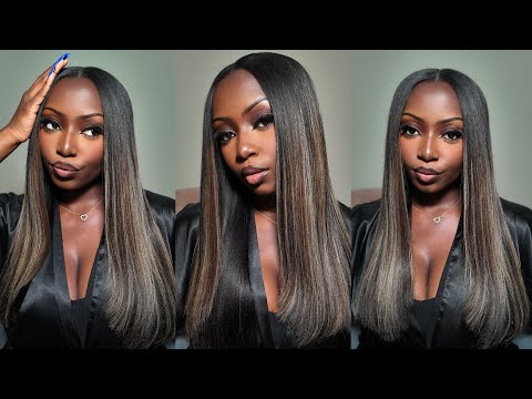 Natural Middle Part Quickweave With Leave Out | STEP BY STEP