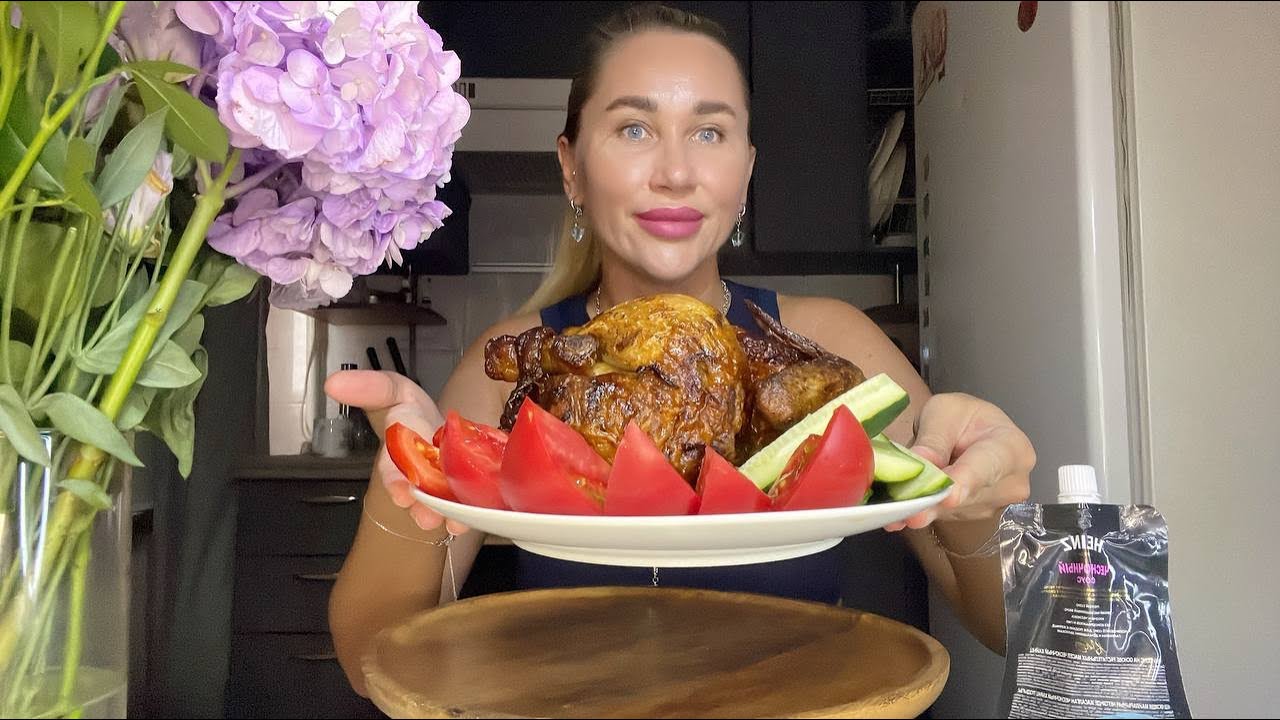 МУКБАНГ /КУРИЦА ГРИЛЬ И ОВОЩИ /ПРИЯТНОГО АППЕТИТА