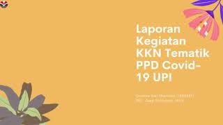 Dokumentasi Kegiatan KKN Tematik PPD Covid-19 UPI