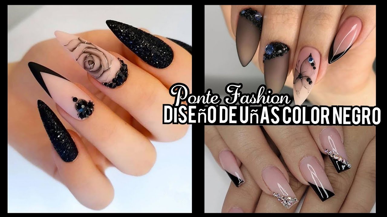 ❤️DISEÑOS DE UÑAS COLOR NEGRO2020-2021|BONITOS Y SENCILLOS|#MODA  #TENDENCIAUÑAS COLOR NEGRO - thptnganamst.edu.vn