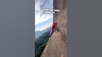 This woman was falling off a mountain 😳