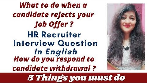 HR Recruiter Interview Question| Candidate Rejects Job Offer #hrinterview #hr #readyforssenglish