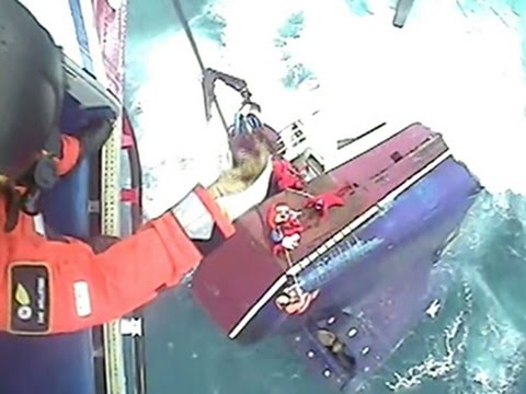 Raw: Crew Rescued From Sinking Ship - YouTube
