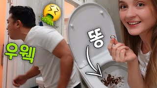 DROPPED A WEDDING RING INTO A DIRTY TOILET. PRANK ON MY KOREAN HUSBAND