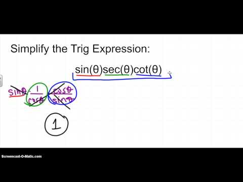 Simplifying Trig Expressions