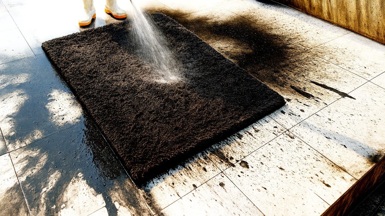 EXTREME Transformation: Deep Cleaning a Rug Covered in Burnt Oil! 😱 (Satisfying ASMR)
