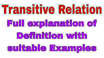 Transitive Relation | Transitive Relation on Set | Class 10 Advanced Maths Chapter 1 | Sets | Maths