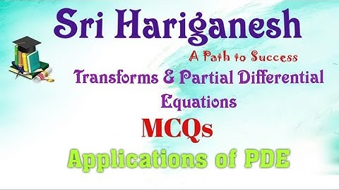 MCQs in Applications of Partial Differential Equations