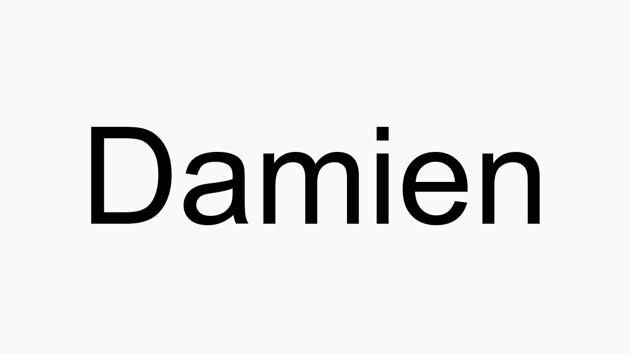 How To Pronounce Damien YouTube