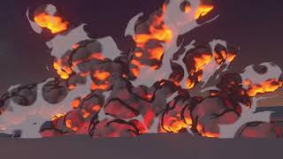 Stylized anime explosion in Blender - example