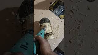 Wood Face Carving Magic 😱🔥 So Satisfying! #woodcarving #shorts #viral #diy #art
