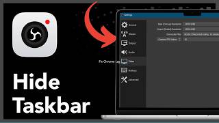 How to hide taskebar while scren recording in OBS