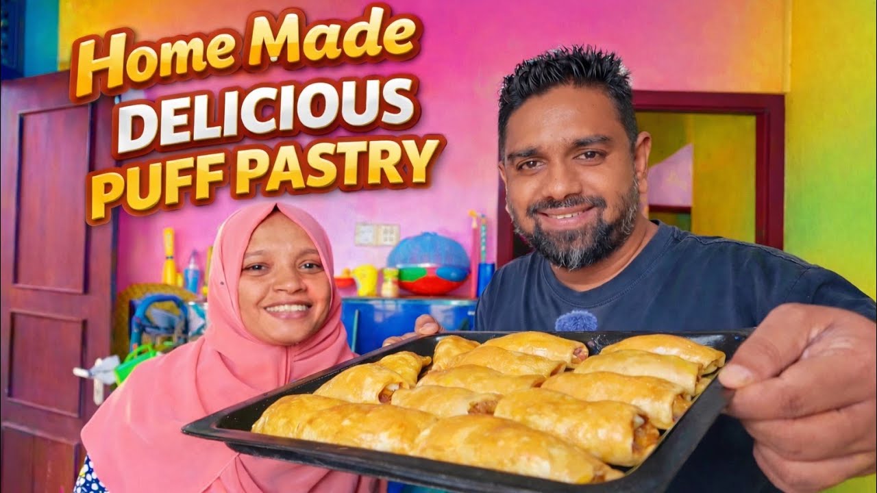 අපේ ගෙදර අපේ විදියට බිත්තර පේස්ට්‍රි 😍 ඒක රහටම හැදුනා 😋 home made 🇱🇰 Sri Lankan Food pastry👍VLOG ✌🏻