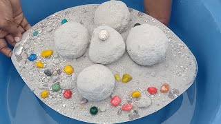 ASMR very soft sand white Ness dirt paste play dusty dipping crumble in 💦🤤😋❣️ screenshot 5