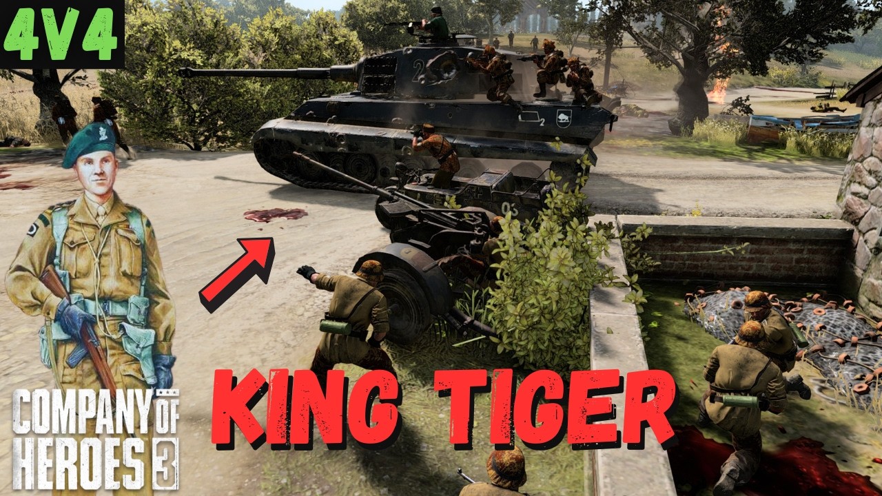 Fatal King Tiger | 4v4 | Company of Heroes 3