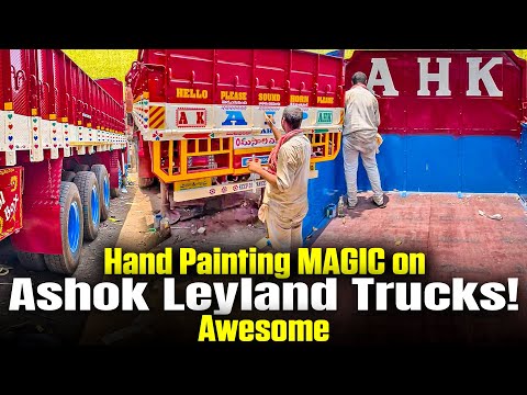 WATCH Artist Turns Truck into MASTERPIECE with Hand Painting! #trending #viralvideo #painting #truck