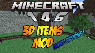 ★ Mod Spotlight w/ SuperMinepod! - 3D Items Mod - More Options! (1.4.6)