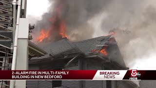 Fire breaks out in New Bedford triple-decker