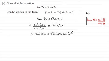 Manipulating a Trig Equation : C2 Edexcel June 2012 Q6(a) : ExamSolutions Maths Tutorials