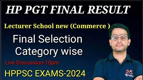 HP PGT Commerce Merit List | Hppscexam 2024 | Live Discussion #hppsc result update