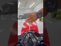 Custom Red Vinyl Stripes on Arcana Hood