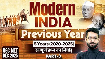 UGC NET History Modern India Previous Years 5 years ( 2020-2025 ) By Jawed Sir