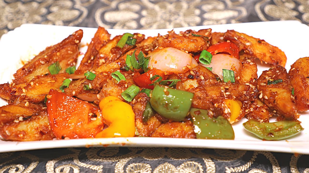 Crispy Honey Chilli Potatoes | Baked | Air Fryer Recipe | How to make healthy crispy chilli potatoes | Chilli & Chai By Arti Dara