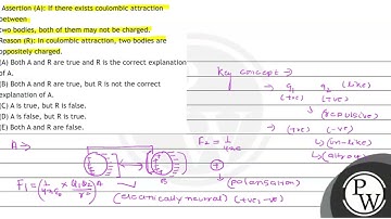 Assertion (A): If there exists coulombic attraction between two bodies, both of them may not be ...