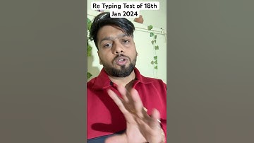 Re Typing Test of 18th Jan 2024 ! SSC CGL 2024