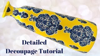 DIY Decoupage Vase | How To Tutorial | Upcycle