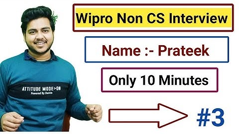 WIPRO ELITE 2022 | 🔥 Wipro Non CS Interview Experience | Prateek | Interview Preparation