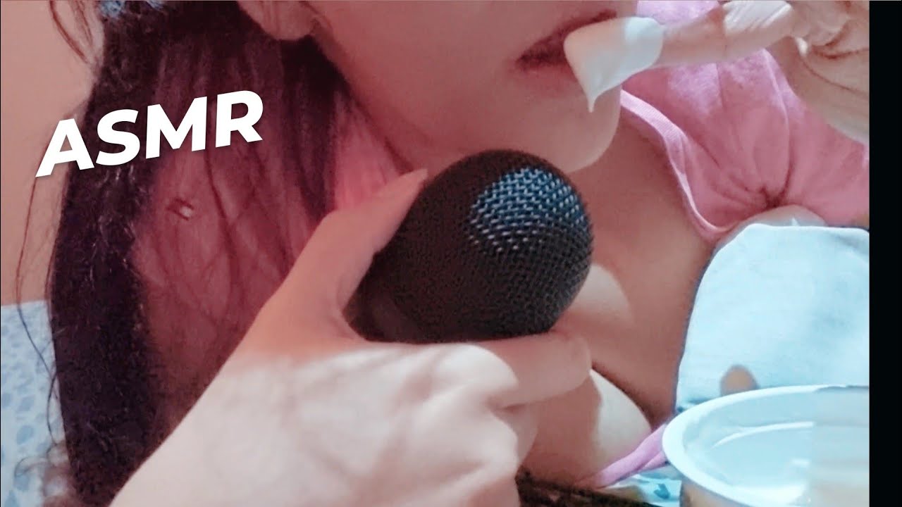 ASMR COMIENDO YOGURT CON EL DEDO | ASMR sin hablar | asmr lamiendo yogurt