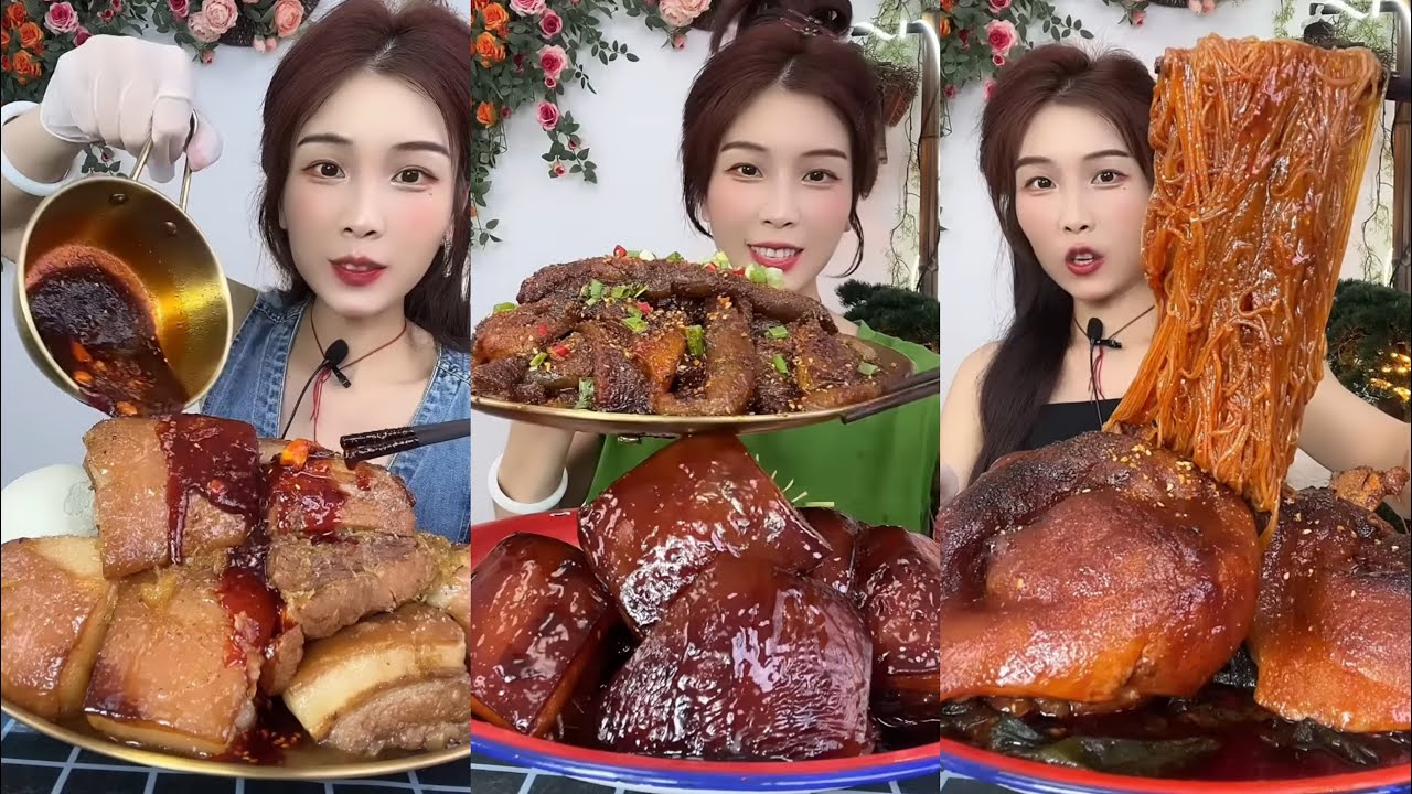 【ASMR】【MUKBANG】 DELICIOUS PORK BELLY 東坡肉 | EATING FOOD SHOW | CHINESE MUKBANG | 食べ | 吃播 LOVE EAT