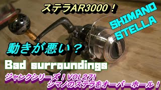 ステラAR3000 リール　オーバーホール！ジャンクシリーズVOL2７！