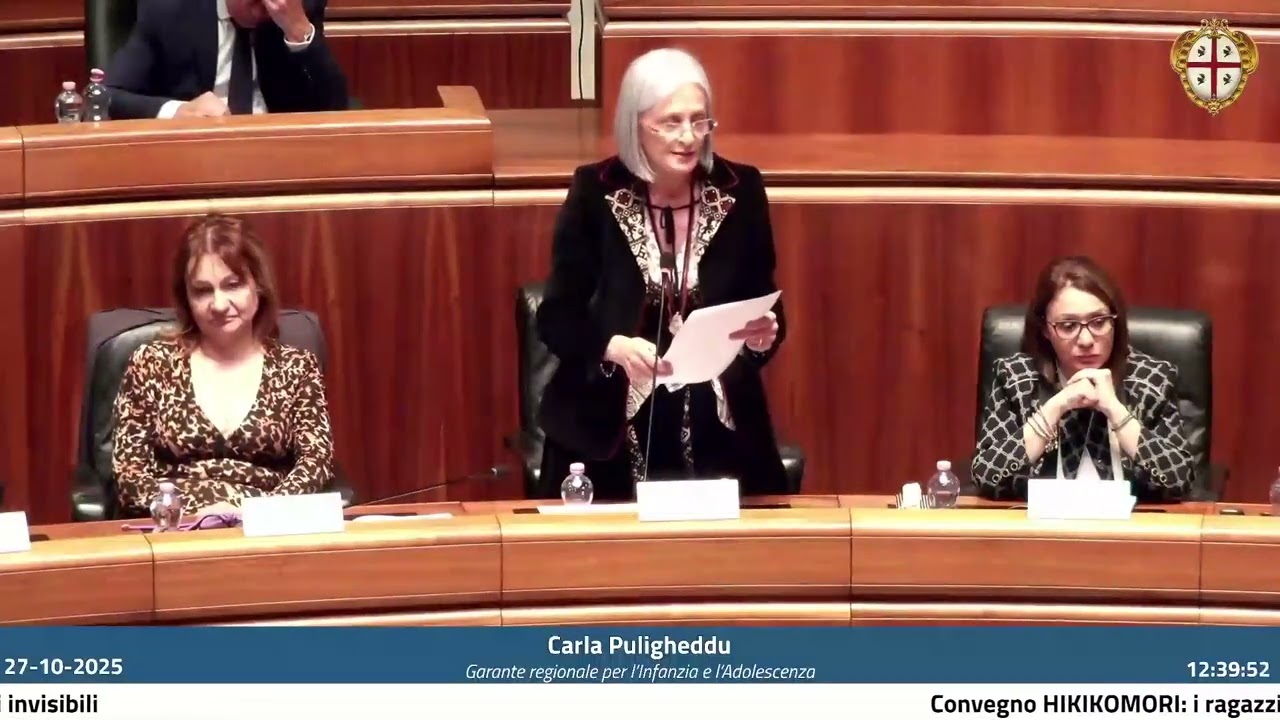 Convegno HIKIKOMORI - intervento Garante infanzia Carla Puligheddu